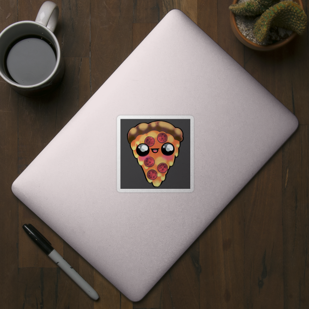 Happy Pizza Slice by NinjaSquirell